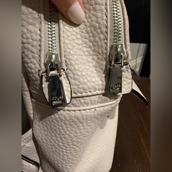 COLAB Cream Pebble Vegan Leather Backpack - Picture 10 of 16